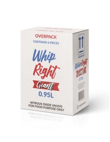 WhipRight 0.95L Giant 640G Cylinder Tank Carton (6 Cylinders)