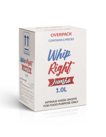 WhipRight 1.0L Jumbo 680G Cylinder Tank Carton (6 Cylinders)