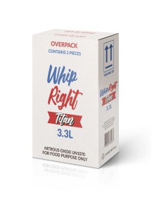 WhipRight 3.3L Titan 2,048G Cylinder Tank Carton (2 Cylinders)
